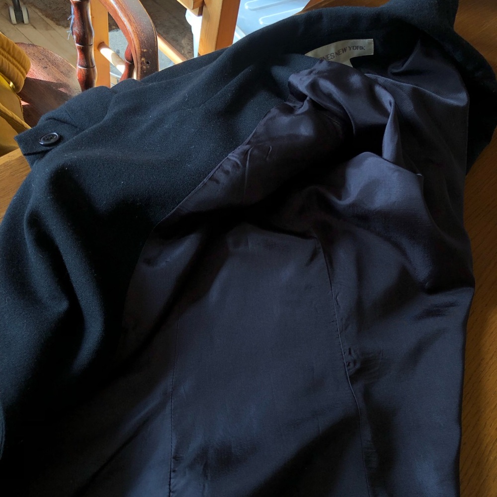 Vintage Navy Blue 100% Wool Blazer Jones New York - Picture 10 of 10